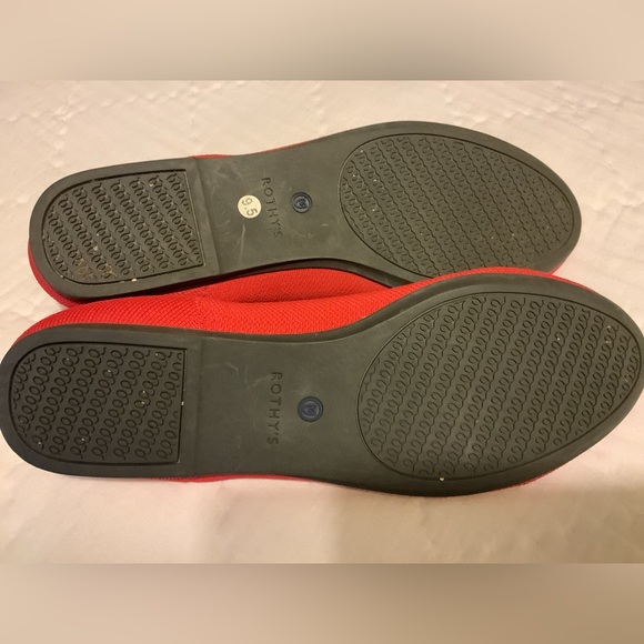 Rothys Flat Red Textile Ballet Shoes Size 9.5 - Picture 7 of 8